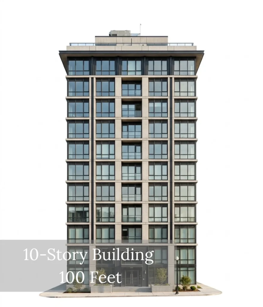 10-story-building-100-feet