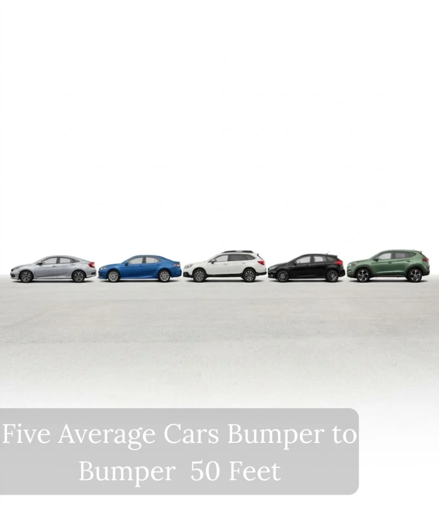 five-average-cars-bumper-to-bumper-50-feet