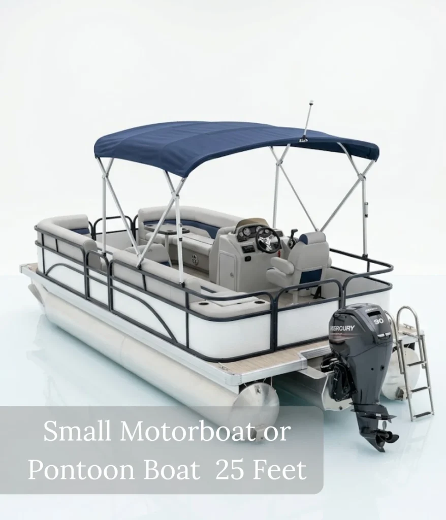 small-motorboat-or-pontoon-boat-25-feet