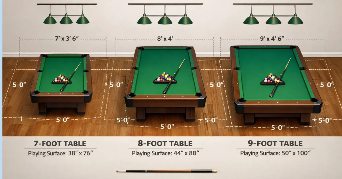 pool-table-dimensions-2026